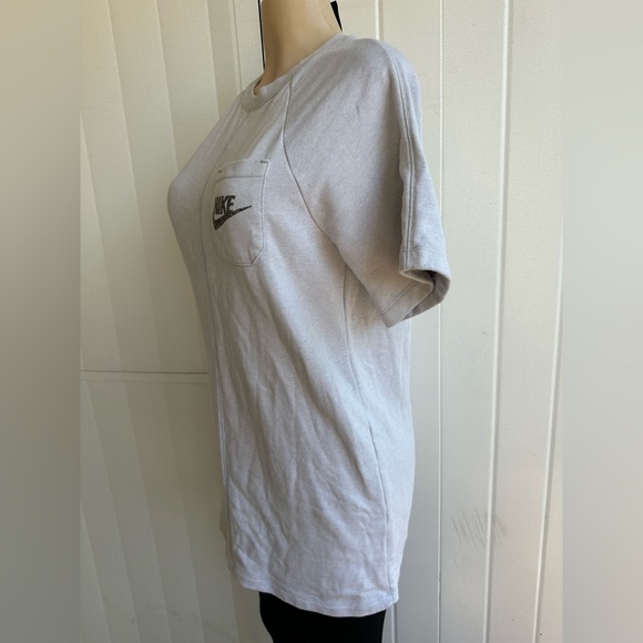 Nike Girls Sportswear Short Sleeve Sweatshirt Tunic T Shirt Gray Dress Size XL - Picture 3 of 6
